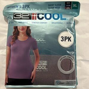 32 DEGREES WOMEN 3PK SHORT SLEEVE SCOOP NECK XL.